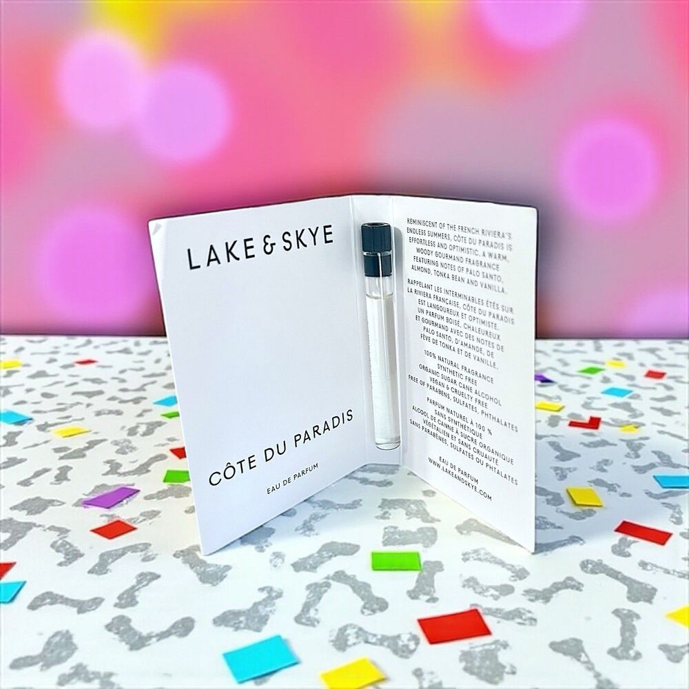 LAKE & SKYE Côte Du Paradis EDP Sample Size Vial 0.04 oz / 1.2 mL New & Carded